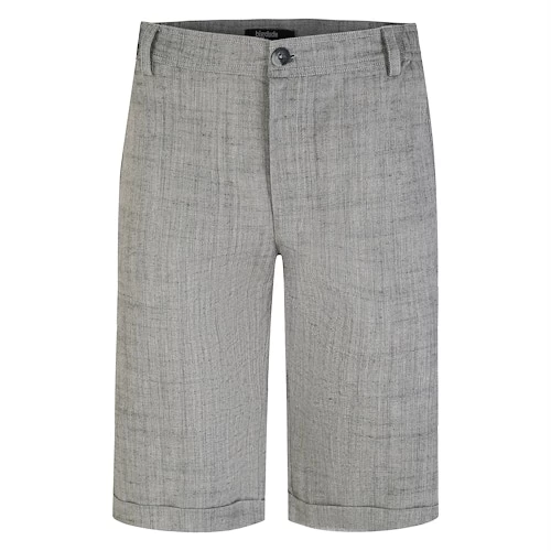 Bigdude Linen Look Elasticated Waist Chino Shorts Charcoal 4 Bigdude Linen Look Elasticated Waist Chino Shorts Charcoal - Image 2