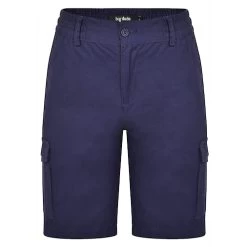 Bigdude Elasticated Waist Cargo Shorts Navy