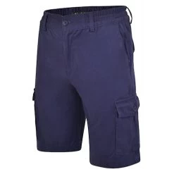 Bigdude Elasticated Waist Cargo Shorts Navy -Urban Fit Shop bd19sh02 02 2