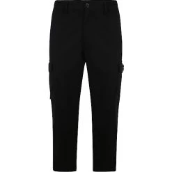 Bigdude Elasticated Waist Cargo Trousers Black