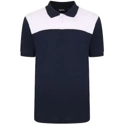 Bigdude Colour Block Polo Shirt Navy