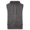 Bigdude Loop Back Sleeveless Hoody Charcoal Tall -Urban Fit Shop bd20sg01 07 1 2
