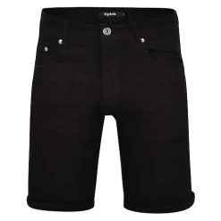 Bigdude Stretch Denim Shorts Black