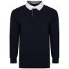 Bigdude Rugby Style Long Sleeve Polo Shirt Navy -Urban Fit Shop bd21p02 02 1