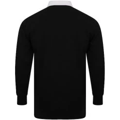 Bigdude Rugby Style Long Sleeve Polo Shirt Black -Urban Fit Shop bd21p02 07 2