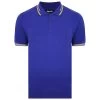 Bigdude Designer Tipped Polo Shirt Cobalt Blue