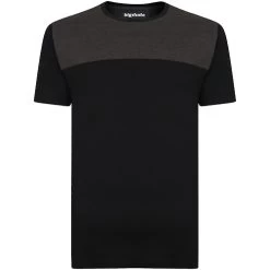 Bigdude Cut & Sew 2 Tone T-Shirt Black/Charcoal