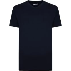 Bigdude Plain V-Neck T-Shirt Navy Tall