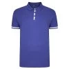 Bigdude Contrast Stripe Placket With Tipped Cuff Polo Shirt Cobalt -Urban Fit Shop bd451741 bd21p14 cobalt 1