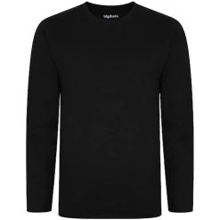 Bigdude Long Sleeve Marl T-Shirt Charcoal Tall