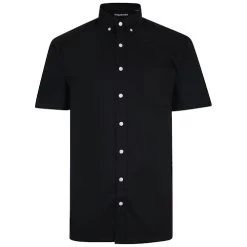 Bigdude Oxford Short Sleeve Shirt Black