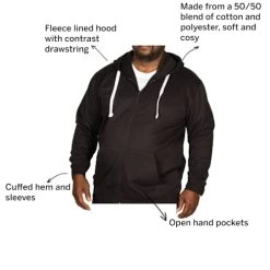 Bigdude Essentials Hoody Black Tall -Urban Fit Shop c0bde68f 0