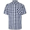 Bigdude Gingham Short Sleeve Shirt Navy Tall