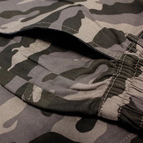 Bigdude Elasticated Waist Camo Cargo Trousers Charcoal 8 Bigdude Elasticated Waist Camo Cargo Trousers Charcoal - Image 6