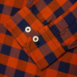 Bigdude Gingham Short Sleeve Shirt Orange Tall -Urban Fit Shop c5fb67b9 img 8832
