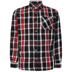 Bigdude Long Sleeve Check Flannel Red Tall