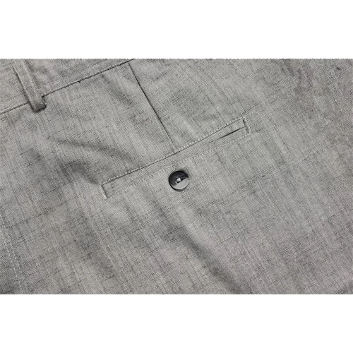 Bigdude Linen Look Elasticated Waist Chino Shorts Charcoal 9 Bigdude Linen Look Elasticated Waist Chino Shorts Charcoal - Image 7