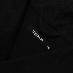 Bigdude Knitted Waffle Dressing Gown Black -Urban Fit Shop c834a279 img 8187