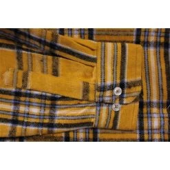 Bigdude Summer Long Sleeve Flannel Shirt Yellow Tall -Urban Fit Shop c85d2936 bd23ls01 21 1