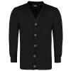 Bigdude Brushed Fleece Cardigan Black -Urban Fit Shop cardigan black front 2