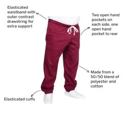 Bigdude Basic Joggers Burgundy -Urban Fit Shop cb432864 058
