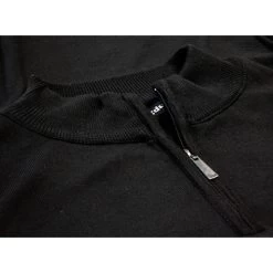 Bigdude Zip Neck Knitted Pullover Black -Urban Fit Shop cc856461 img 9939