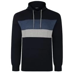 Bigdude Colour Block Hoody Navy