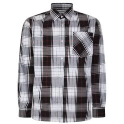 Bigdude Long Sleeve Check Shirt Black Tall