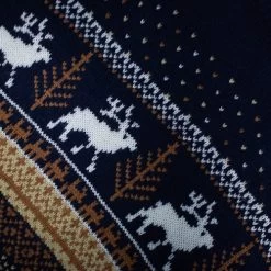 Bigdude Fair Isle Christmas Jumper Navy -Urban Fit Shop cf8ea530 img 9448