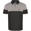Bigdude Cut & Sew Polo Shirt Grey/Charcoal Tall -Urban Fit Shop cut sew polo shirt grey charcoal front