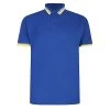 Bigdude Jacquard Contrast Pique Polo Shirt Royal Blue