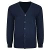 Bigdude Plain V-Neck Knitted Cardigan Navy -Urban Fit Shop d20bf863 bd21car01 02 front
