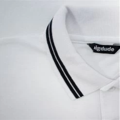 Bigdude Tipped Pique Polo Shirt White -Urban Fit Shop d371ead7 img 8395
