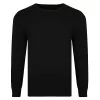 Bigdude Plain Crew Neck Knitted Jumper Black Tall -Urban Fit Shop d48a57db crew20neck20jumper black 1