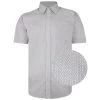 Bigdude Short Sleeve Cotton Woven Abstract Design Shirt White/Back -Urban Fit Shop da772389 grey20shirt20close