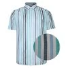 Bigdude Striped Woven Short Sleeve Shirt Green/White Tall -Urban Fit Shop dabba425 96b80e30 bd22ss09 05 1
