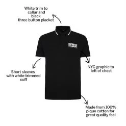 Bigdude NYC Pique Polo Black -Urban Fit Shop db0c4a00 bd22p17