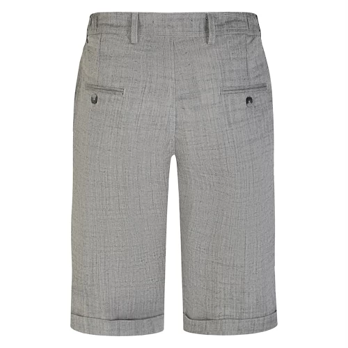 Bigdude Linen Look Elasticated Waist Chino Shorts Charcoal 5 Bigdude Linen Look Elasticated Waist Chino Shorts Charcoal - Image 3
