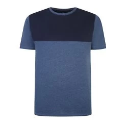 Bigdude Cut & Sew 2 Tone T-Shirt Denim Marl/Navy -Urban Fit Shop e07a98ac bd21ts05 09 denimmarl navy 1