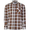 Bigdude Long Sleeve Flannel Shirt Brown