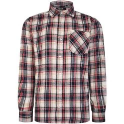 Bigdude Long Sleeve Flannel Shirt Navy