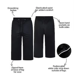 Bigdude Cropped Tricot Joggers Black -Urban Fit Shop e7353099 bd23j0420black