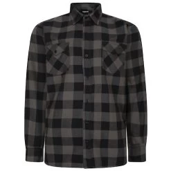 Bigdude Checked Overshirt Charcoal/Black