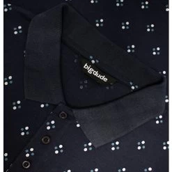 Bigdude Geometric Print Polo Shirt Navy -Urban Fit Shop eaefc1ea navy20polo202