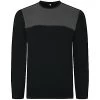 Bigdude Cut & Sew 2 Tone Long Sleeve T-Shirt Black/Charcoal Tall