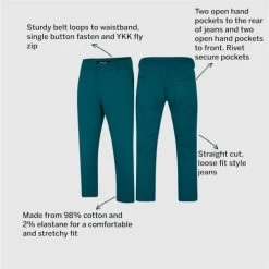 Bigdude Straight Cut Stretch Coloured Jeans Petrol -Urban Fit Shop eea307ad c4f1c32a annotated20imgagery2030.034