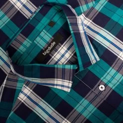 Bigdude Short Sleeve Check Shirt Green -Urban Fit Shop f65a4506 img 8850