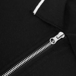 Bigdude Colour Block Zipped Polo Shirt Black/Charcoal Tall -Urban Fit Shop f9669b7e img 8680