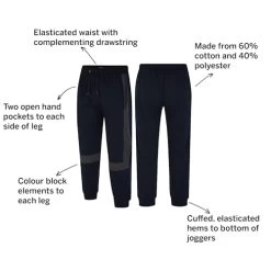 Bigdude Colour Block Joggers Navy -Urban Fit Shop f9fe3ceb 120