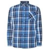 Bigdude Long Sleeve Check Shirt Blue Tall -Urban Fit Shop facf2627 bd23ls06 02 1